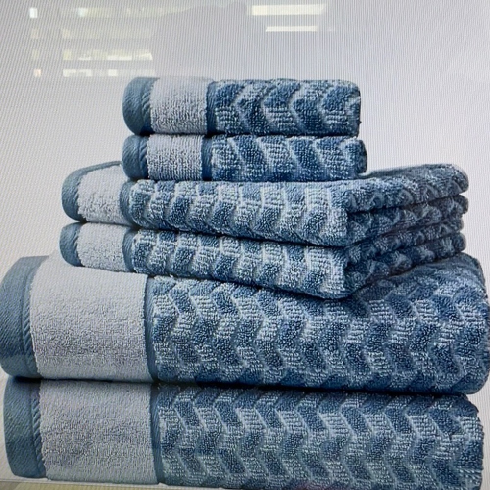 Nautical, Zane Chevron Cotton Terry 6 piece Towel Set
